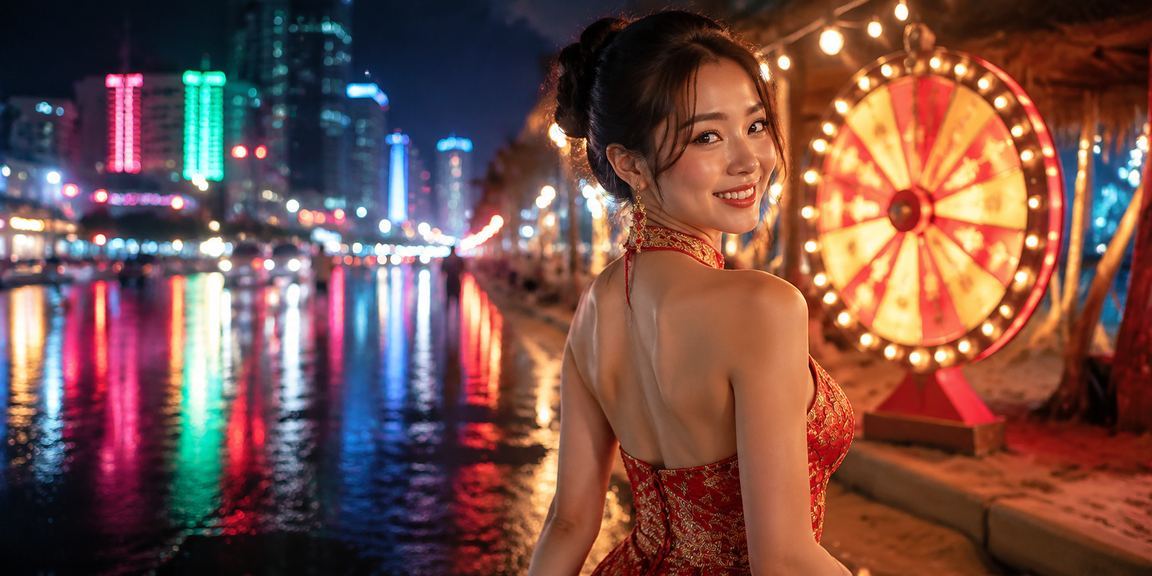 Màn hình neon rực rỡ tại Hồ Chí Minh quảng bá ứng dụng giải trí di động